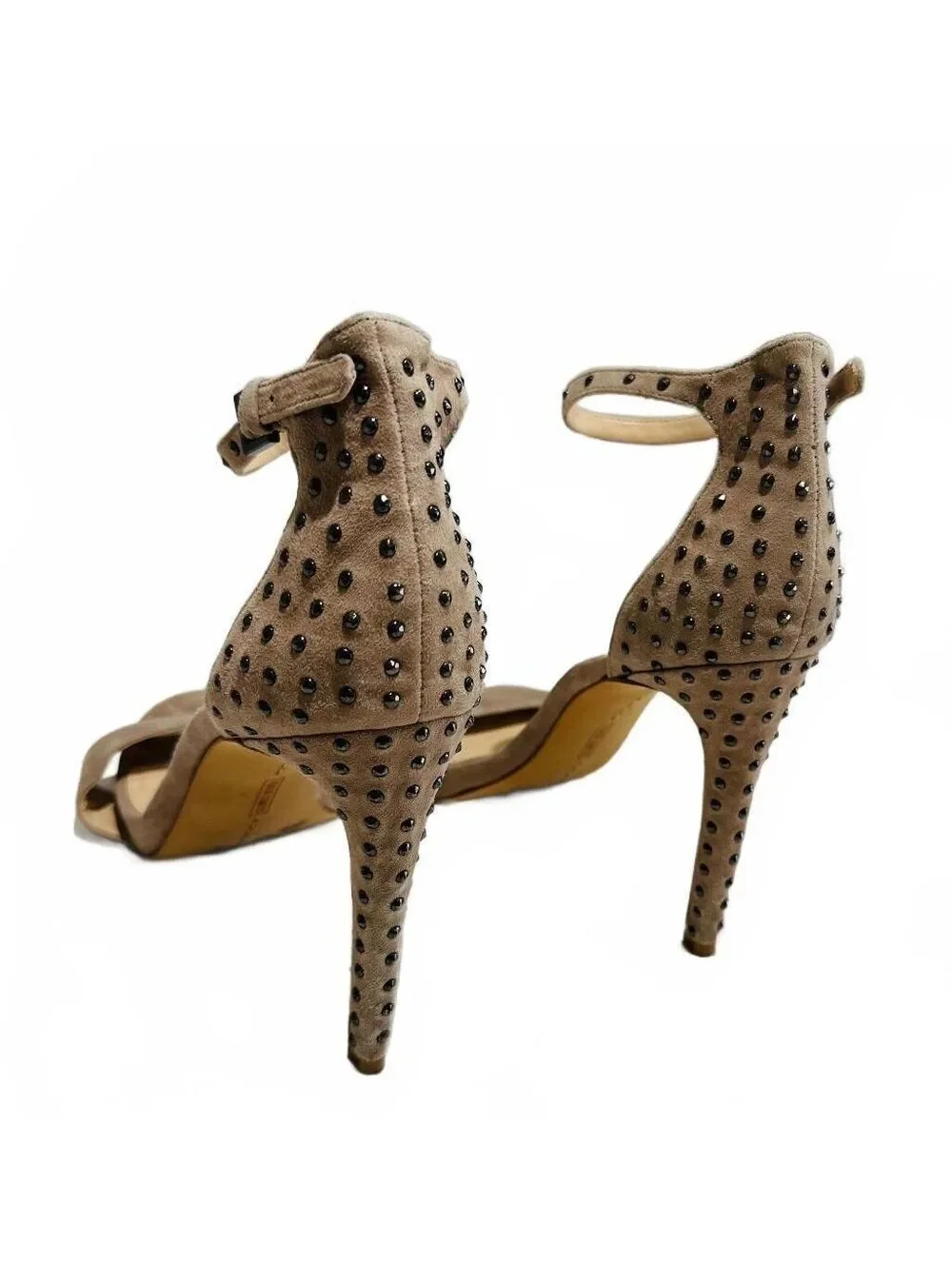 Vince Camuto Women's Suede Studded High Heel Sandals Ankle Strap Size 10